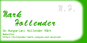 mark hollender business card